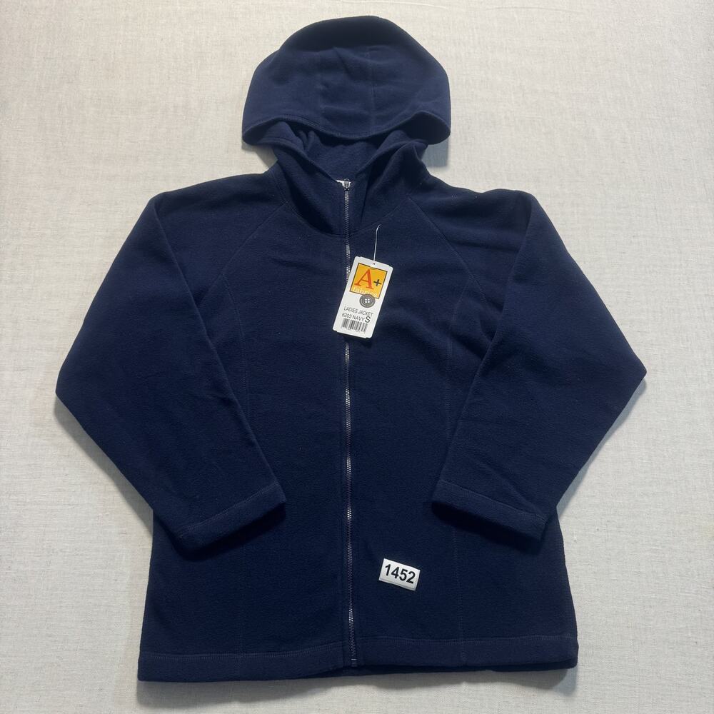 A+School Apparel Hooded Fleece Jacket Women Blue Sz S Brand‎ New